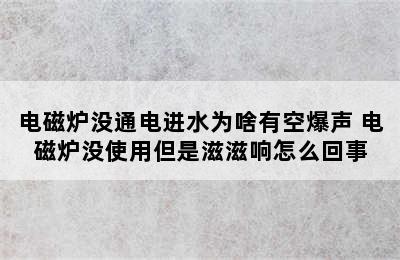 电磁炉没通电进水为啥有空爆声 电磁炉没使用但是滋滋响怎么回事